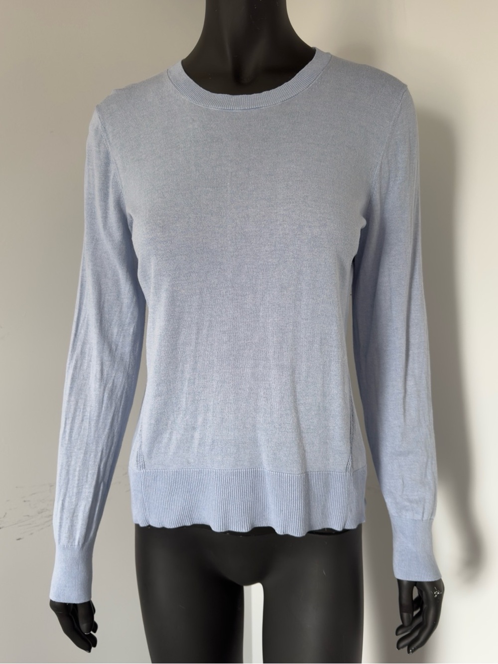 240. Banana Republic Silk-Cotton Pale Blue Crewneck Sweater